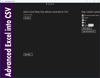 Advanced Excel into CSV  100