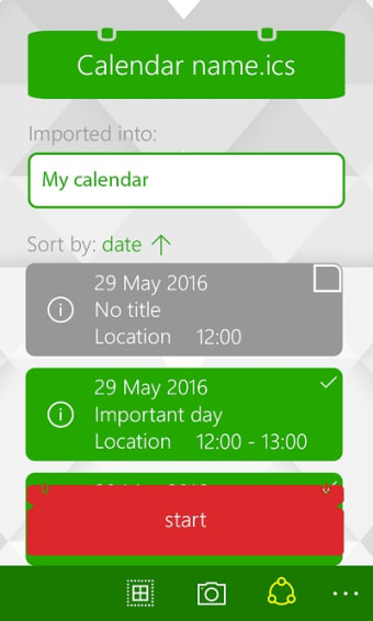 Calendar Importer One6