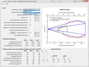Design Airspeeds and Flight Envelope Calculator0