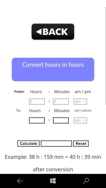 Hour Time calculator  100