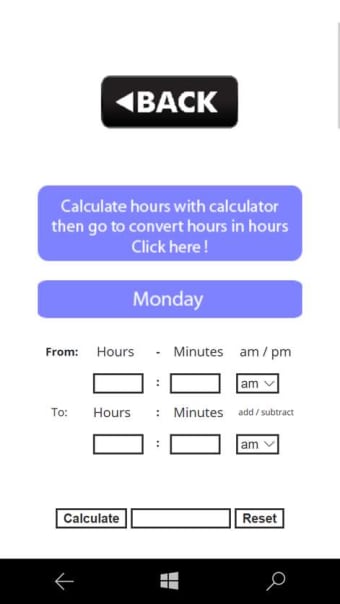 Hour Time calculator  102