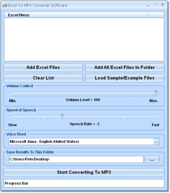 Excel To MP3 Converter Software0