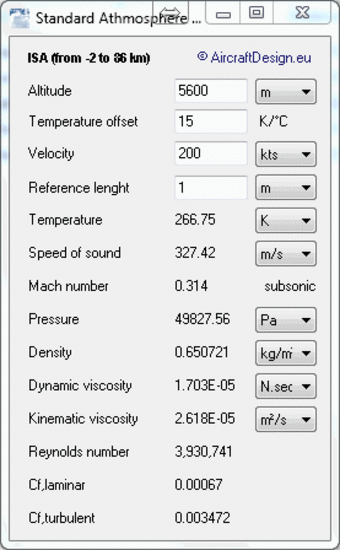 Standard Atmosphere Calculator0