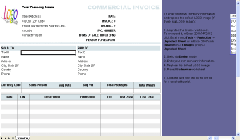 Commercial Invoice Template1