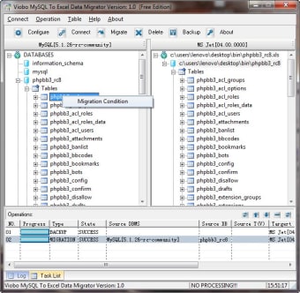 Viobo MySQL to Excel Data Migrator Free0
