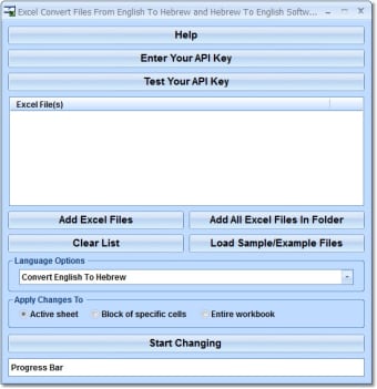 Excel Convert Files From English To Hebrew and Hebrew To English Software0