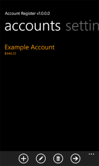 Account Register  100