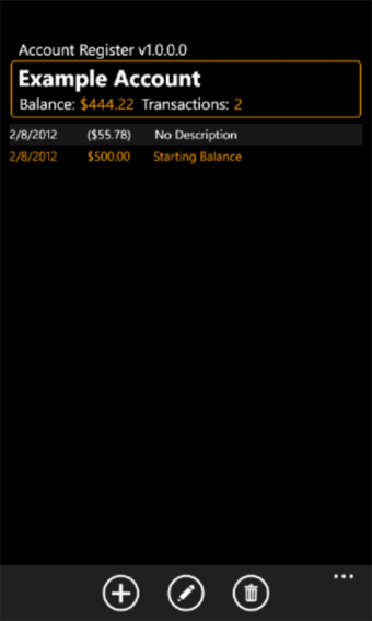Account Register  102