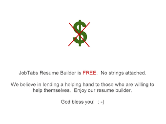 JobTabs Free Resume Builder1