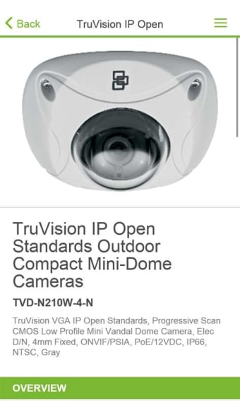 TruVision IP Camera Selector  102