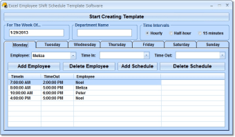 Excel Employee Shift Schedule Template Software0