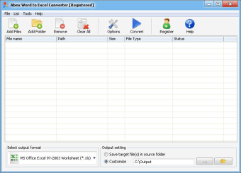 Abex Word to Excel Converter0