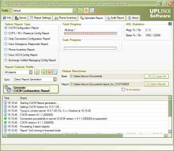 Uplinx Report Tool for Cisco Unified Communications0