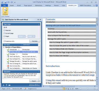 Link Checker for Microsoft Word0