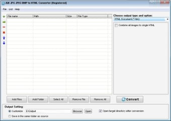 Ailt JPG JPEG BMP to HTML Converter0