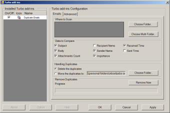Turbo Add-in for Outlook Duplicate Email Remover0