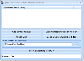 OpenOffice Writer To PDF Converter Software0
