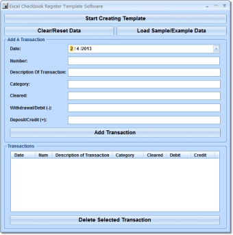 Excel Checkbook Register Template Software0