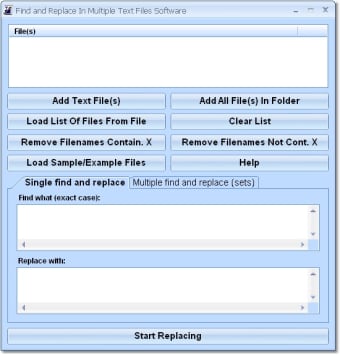 Find and Replace In Multiple Text Files Software0