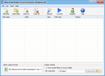 Abex PowerPoint to Excel Converter0