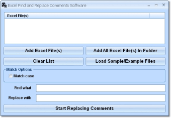 Excel Find and Replace Comments Software0