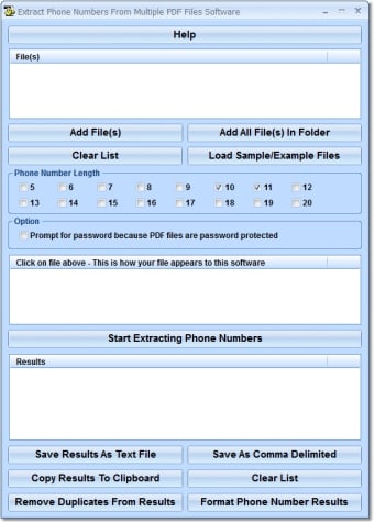 Extract Phone Numbers From Multiple PDF Files Software0