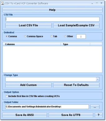 CSV To vCard VCF Converter Software0