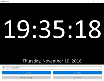 Full screen clock  100