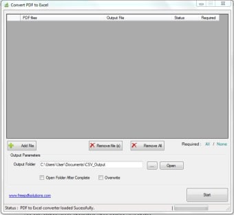Free PDF to Excel Converter0