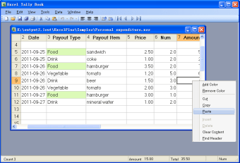 Excel Tally Book0