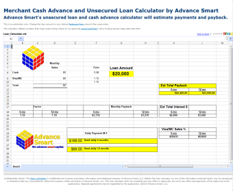 Merchant Cash Advance and Loan Calculator0