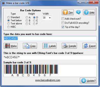 Bar Code 390