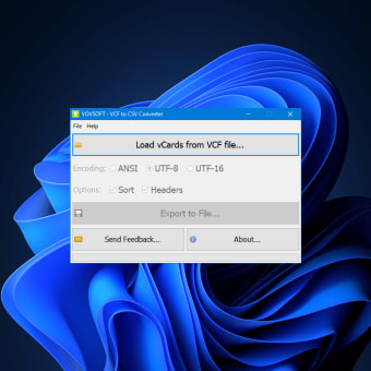 VCF to CSV Converter0