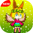 Gacha Coloring book glitter-Color by number game