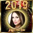 New year photo frame 2019