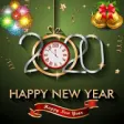 Happy New Year 2020 and Merry Christmas stickers