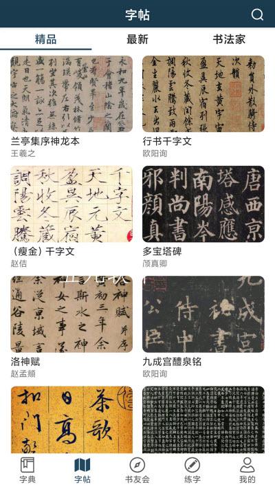 汉字书法字典