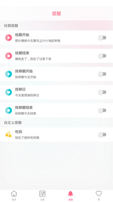 女性经期记录软件0